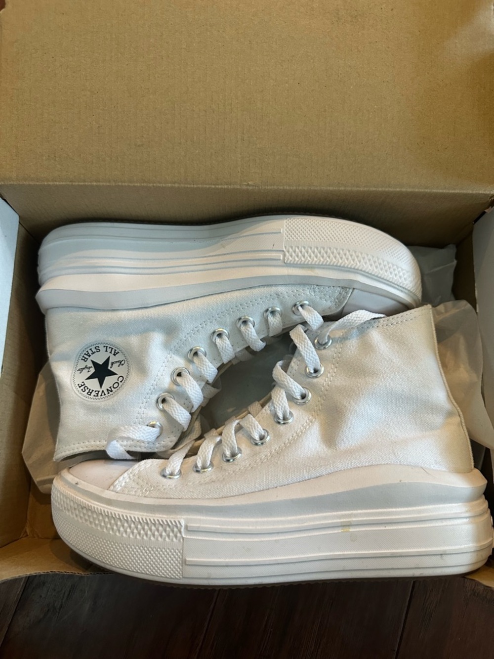 Converse Move High Top Platform Sneakers - White